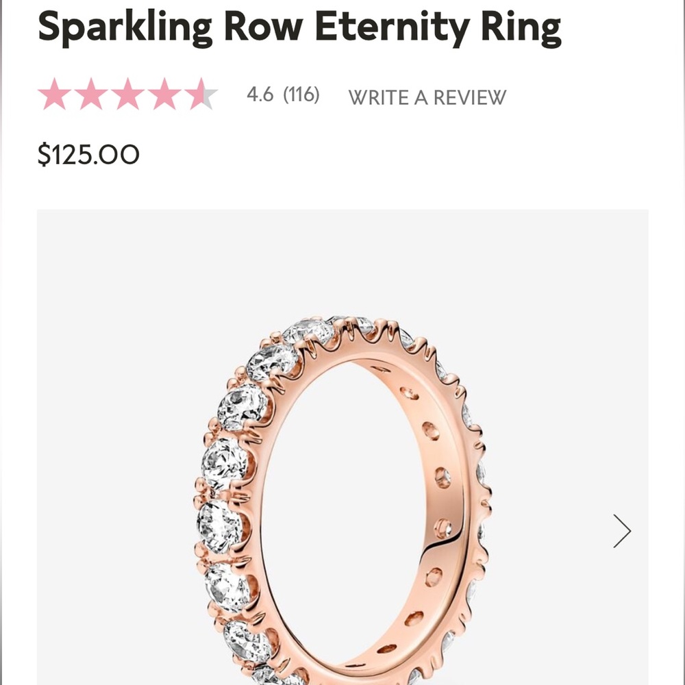 Pandora Sparkling Row Eternity Ring